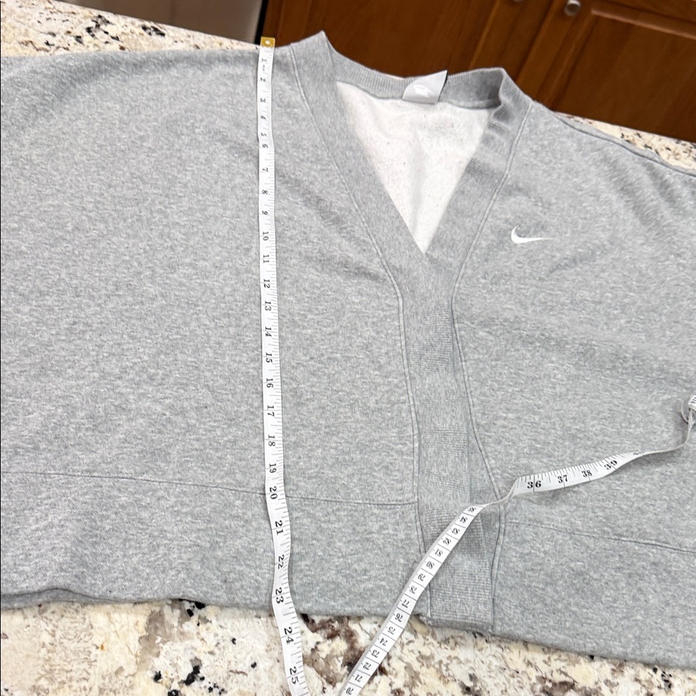 Nike Light Gray Open-Front Jacket - image 5